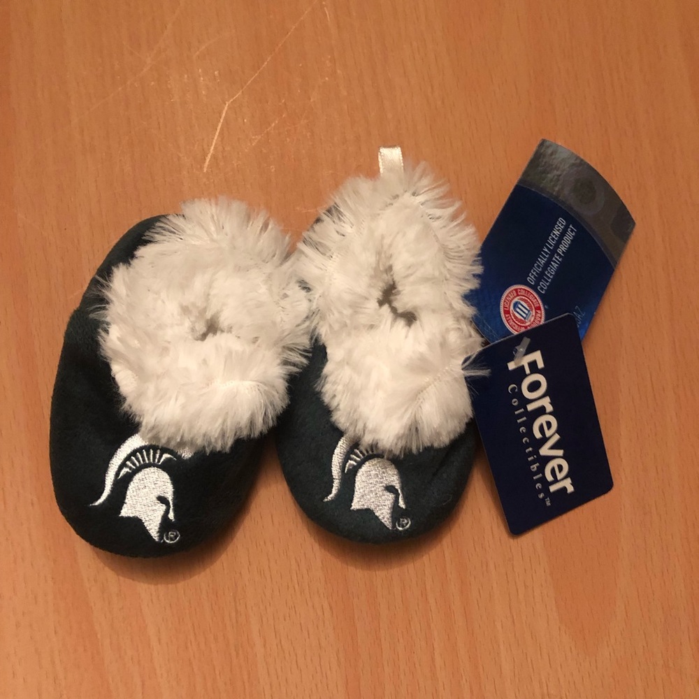 NWT Infant Michigan State Spartan Slippers